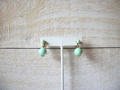 1950s Vintage Mint Green Earrings 52320