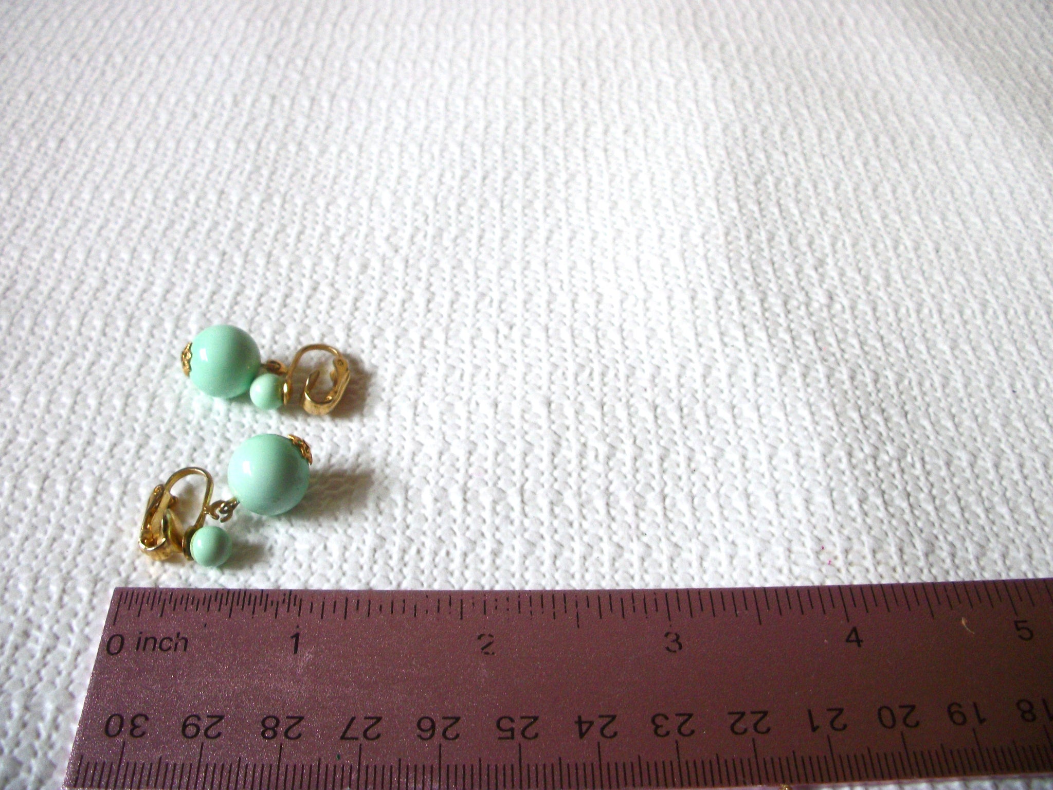1950s Vintage Mint Green Earrings 52320