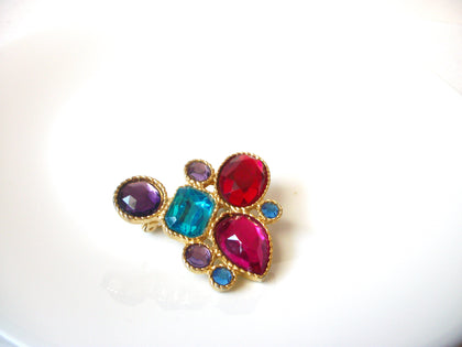 Retro Colorful Glass Brooch Pin 113020