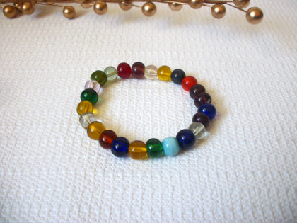 Colorful German Bullseye Glass Bracelet 42220