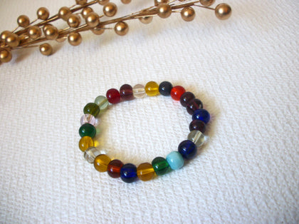 Colorful German Bullseye Glass Bracelet 42220