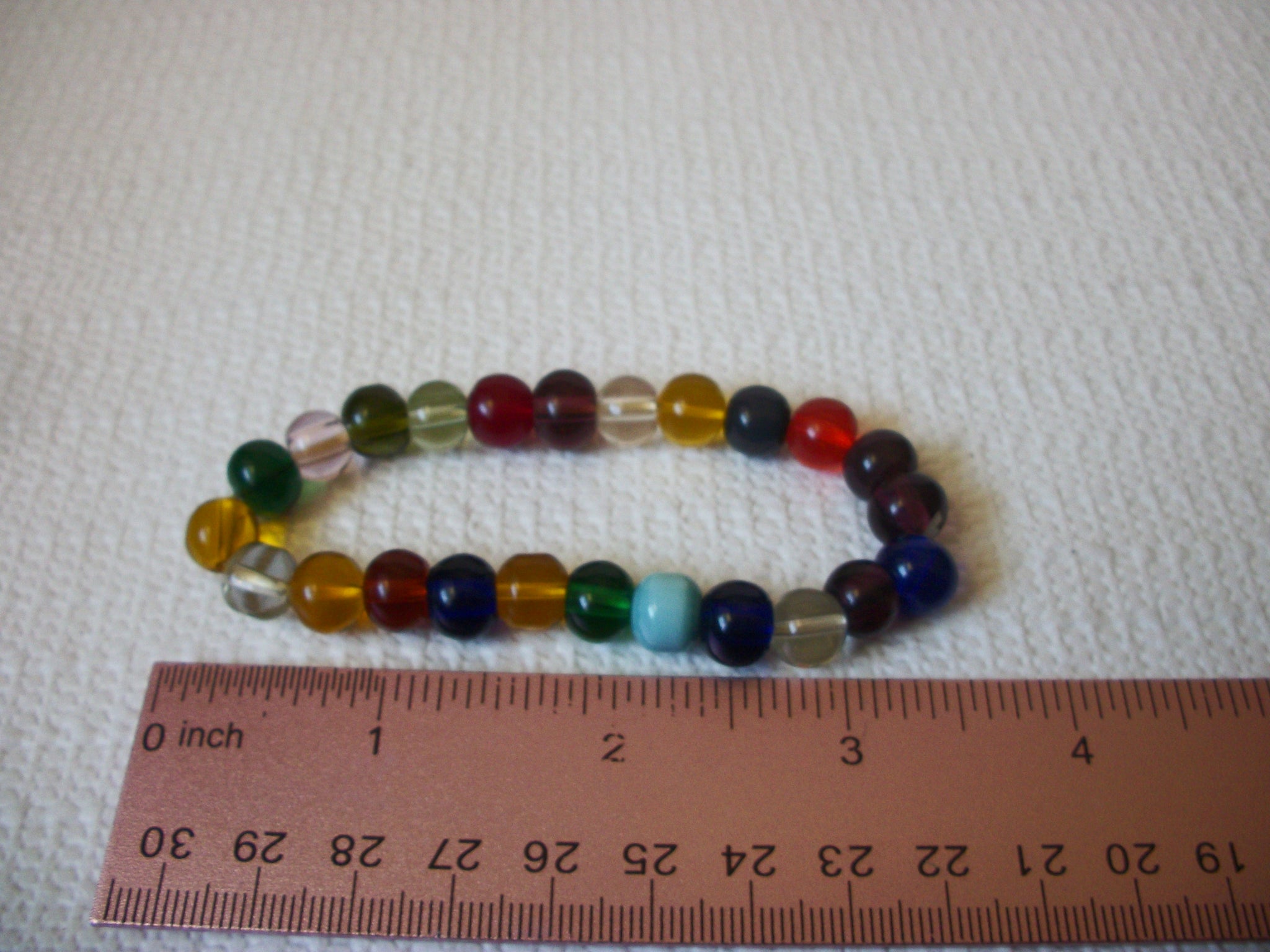 Colorful German Bullseye Glass Bracelet 42220