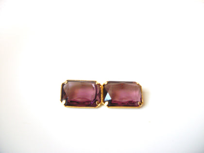 Retro Lilac Glass Brooch Pin 113020