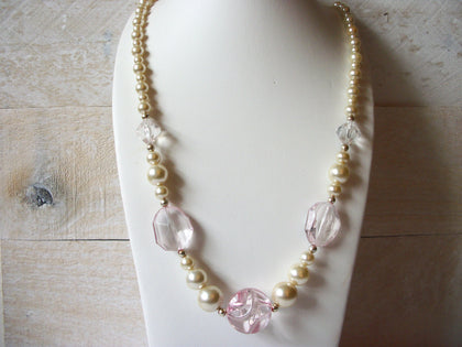 Retro Clear Pink Necklace 52520
