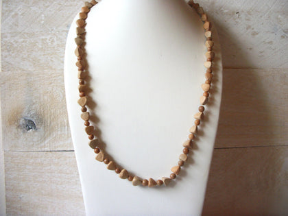 24 Inch Organic Natural Wood Necklace 52520