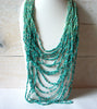 Massive Mint Green Turquoise Green Glass Necklace 52520