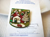 House Pins By LUCINDA Yates House Christmas Tree Snowflakes Snow Glitter 42320