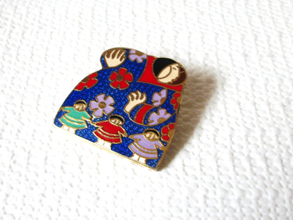 Vintage BARBARA Cloisonne Brooch 40120