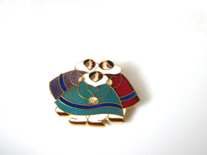 Vintage BARBARA Cloisonne Brooch 40120