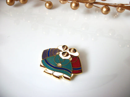 Vintage BARBARA Cloisonne Brooch 40120