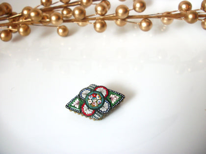 Vintage 1950s Italian Mosaic Brooch 40120