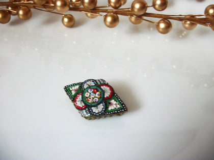 Vintage 1950s Italian Mosaic Brooch 40120