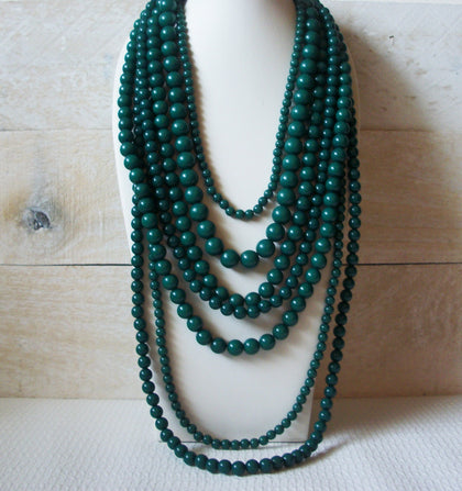 Theater Drama Massive Multi Strand Necklace 52720