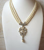 Vintage Glass Pearl Necklace 52720