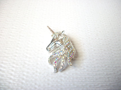 Vintage NAPIER AB Crystal Unicorn Brooch Pin 112920