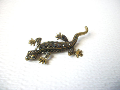Vintage Designer Rhinestone Salamander Brooch Pin 112920