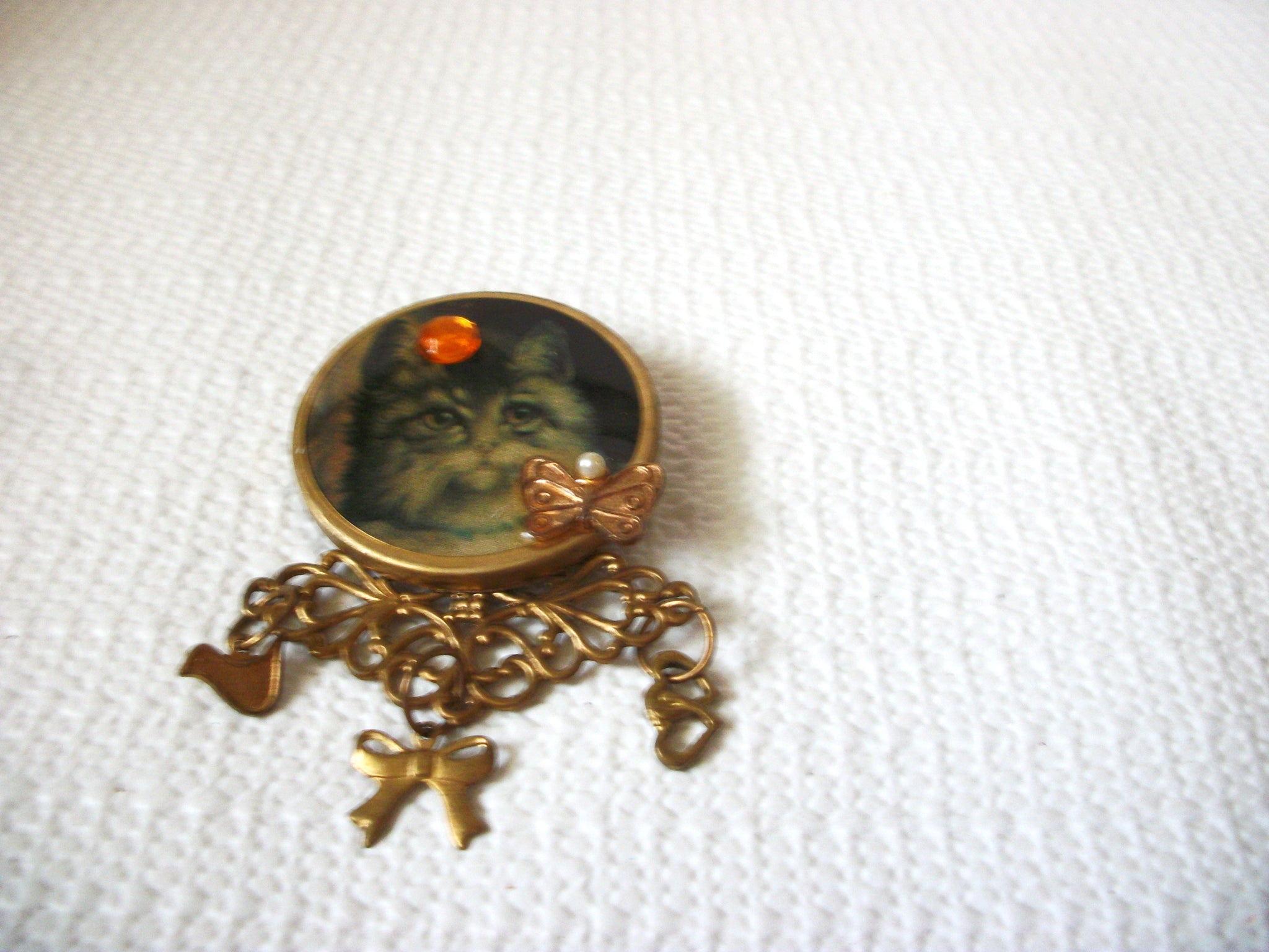 Hand Made Cat Brooch 52720