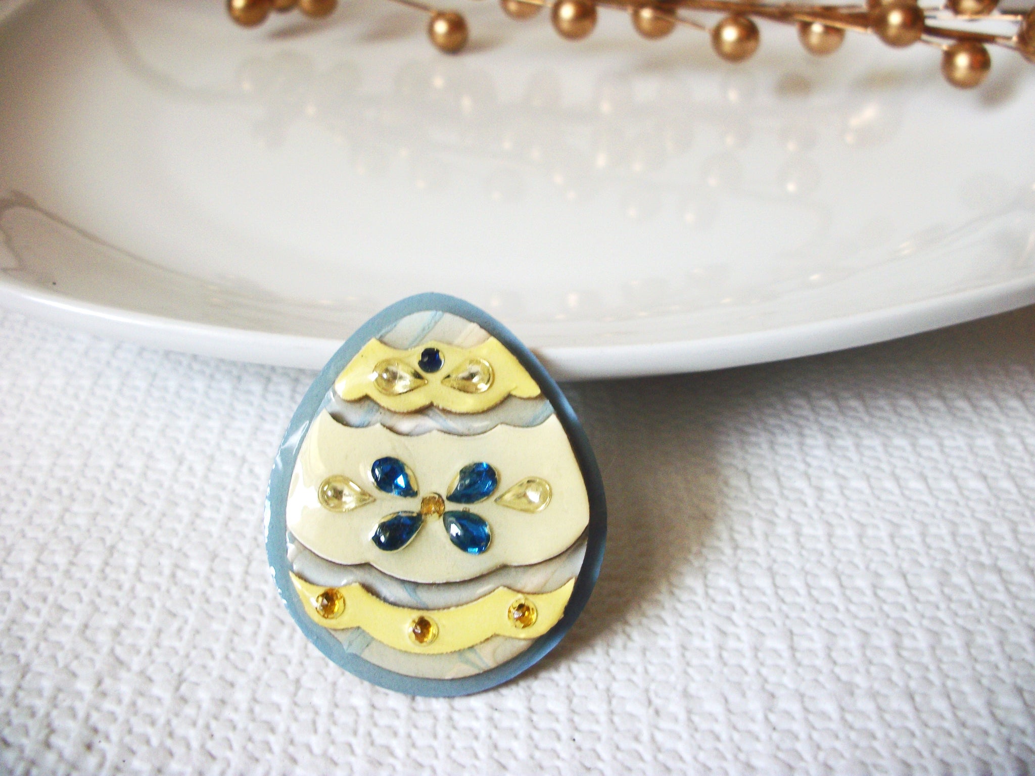 Rare Lucinda Bejeweled Easter Egg Pins, Lucinda Pins 40120