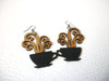 Vintage Aroma Coffee Wood Earrings 112920
