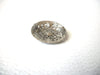 Vintage Art Deco Silver Black Ornate Brooch Pin 112920