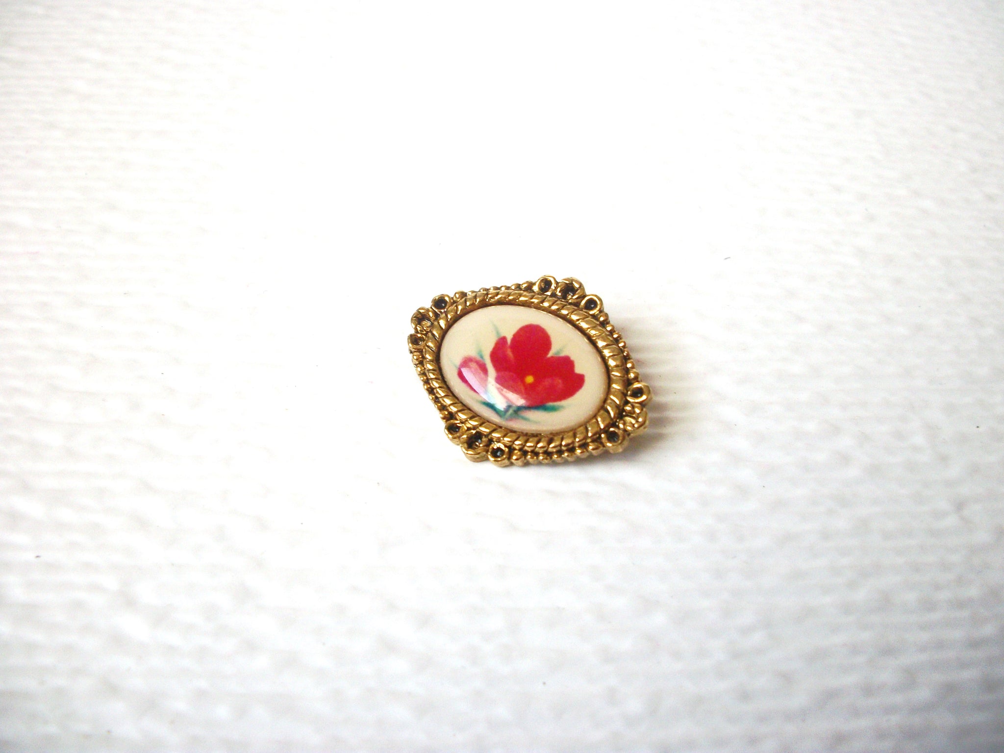 Vintage Smaller CAMCO Gods Love Floral Brooch Pin 112920