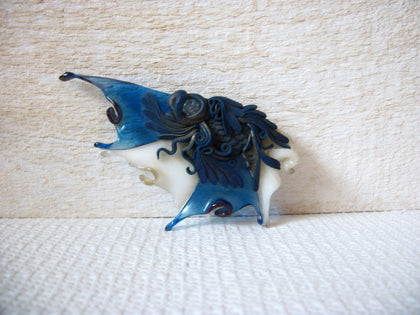 Hand Made Glass Tidal Wave Sea Creature Brooch 52820