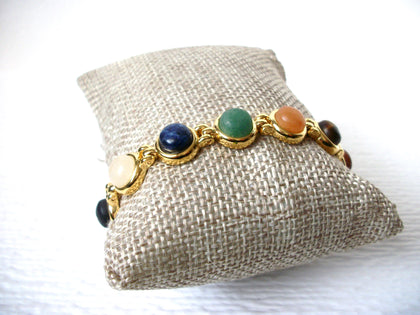 Vintage CHINA Glass Cabochon Bracelet 113020