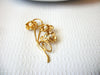 Vintage Glass Pearls Flower Brooch 40220