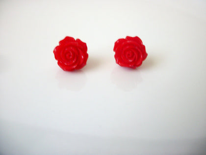 Vintage Cellulose Rose Stud Small Earrings 40220
