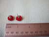 Vintage Cellulose Rose Stud Small Earrings 40220