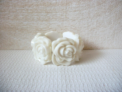 Retro 1970s White Rose Bracelet 52820