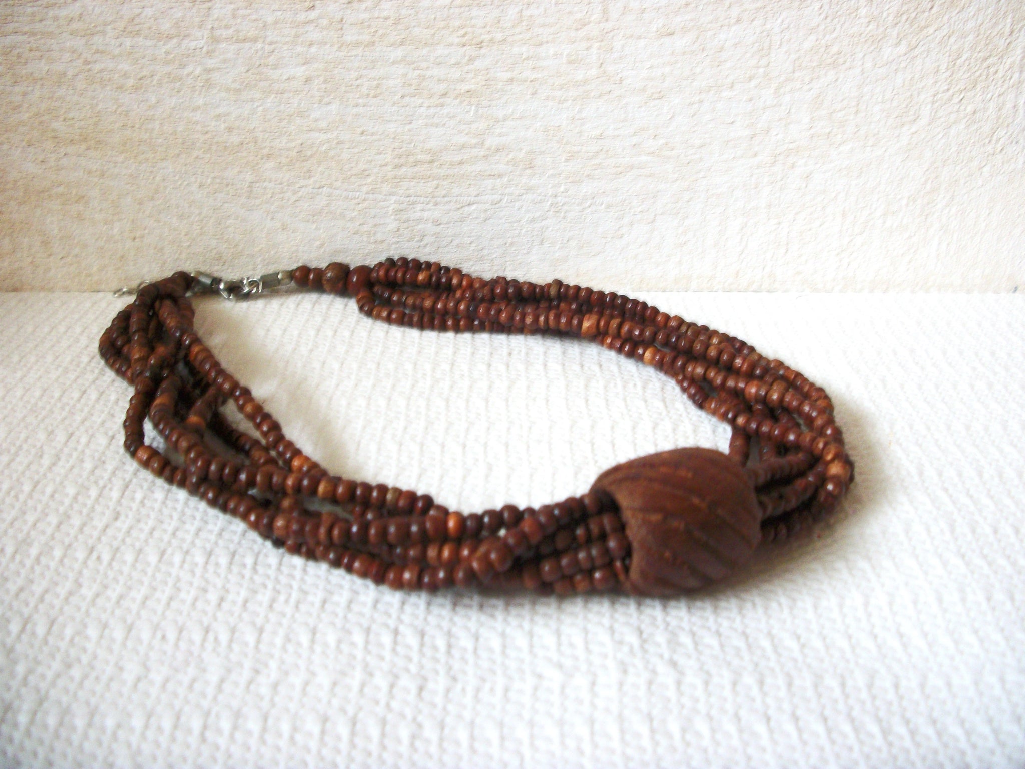 African Dark Wood Necklace 52820