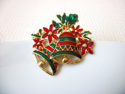 Vintage Enameled Christmas Brooch 40220