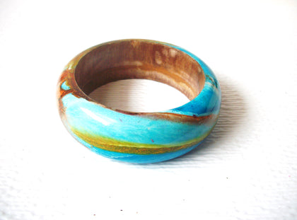 Retro Colorful Laminated Wood Bangle 120220