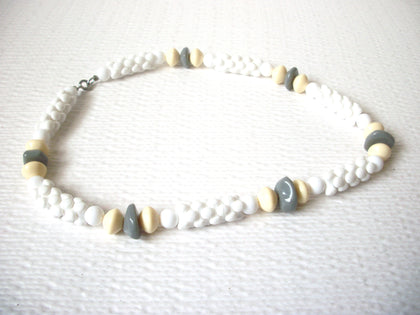 Retro Short Length White Necklace 120220