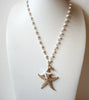 Retro Starfish Necklace Earrings 120320