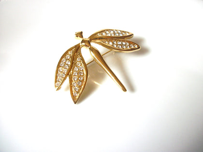 Vintage Rhinestones Dragonfly Brooch 40220