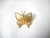 Vintage MONET Spray Rhinestones Butterfly Brooch 40220