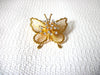 Vintage MONET Spray Rhinestones Butterfly Brooch 40220
