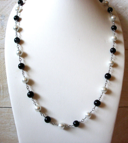 Retro Glass Pearl Necklace 52920