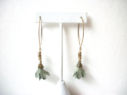 Vintage 1950s Floral Fabric Earrings 120320