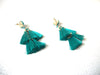 Retro Teal Silk Tassel Earrings 120320