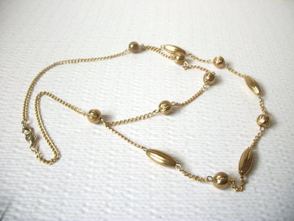 Retro Gold Toned Layered Necklace 120420