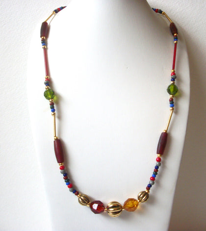 Retro Colorful Spring Necklace 120420
