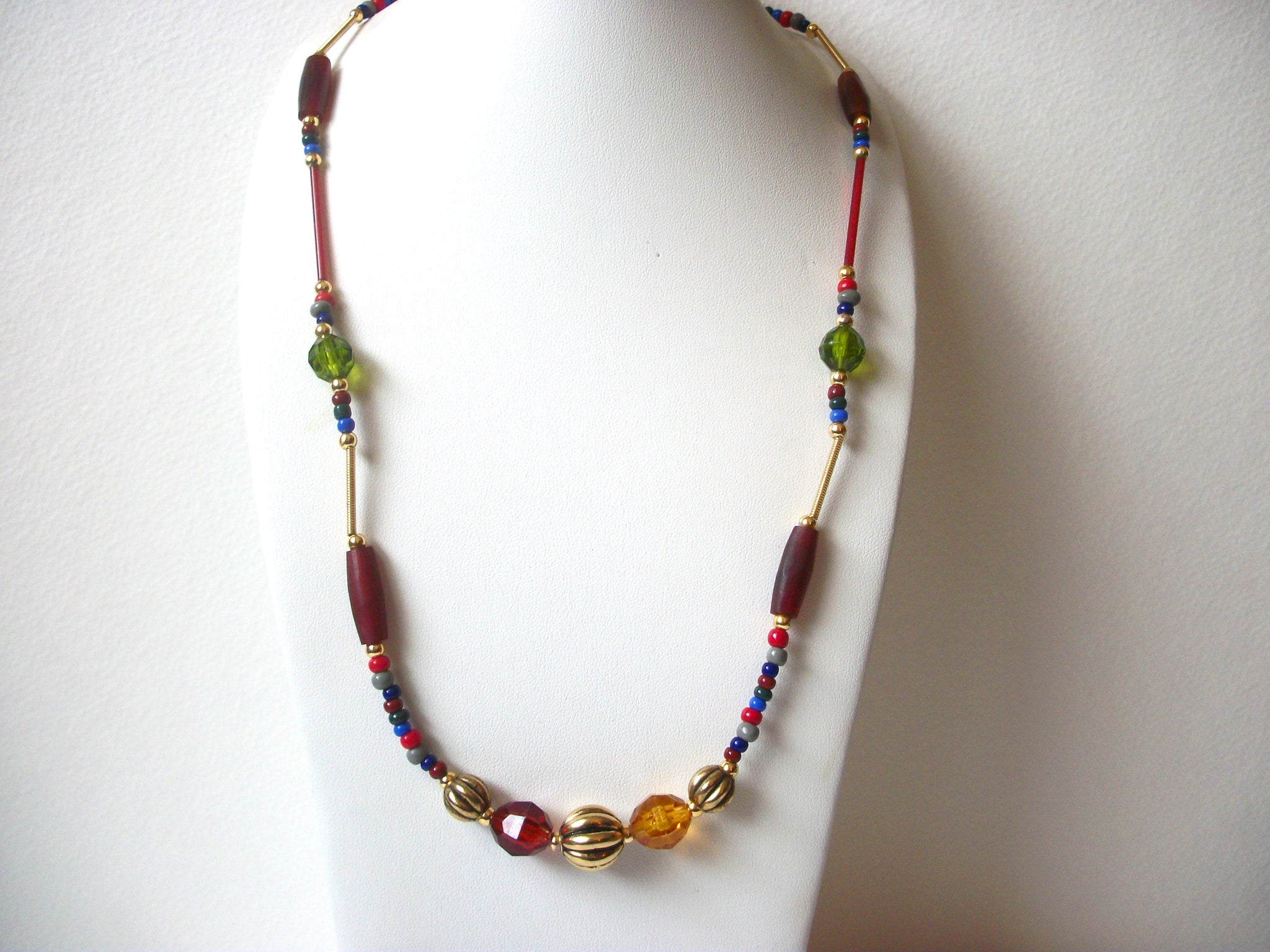 Retro Colorful Spring Necklace 120420