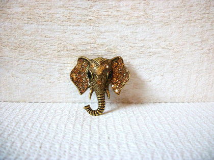 Retro Rhinestones Elephant Brooch 53020