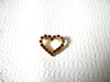 Vintage Prong Set Ruby Heart Brooch 40220