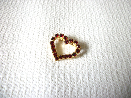Vintage Prong Set Ruby Heart Brooch 40220