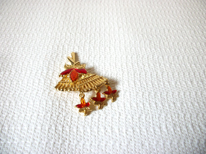 Vintage Enameled Broom Brooch 40320