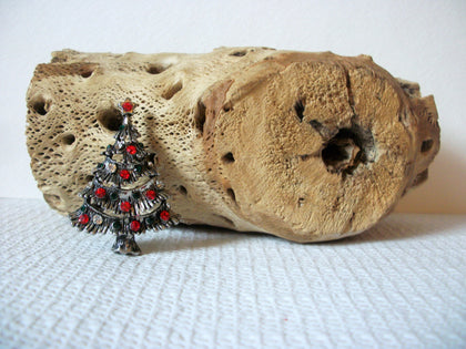 Vintage Rhinestones Christmas Brooch 40320